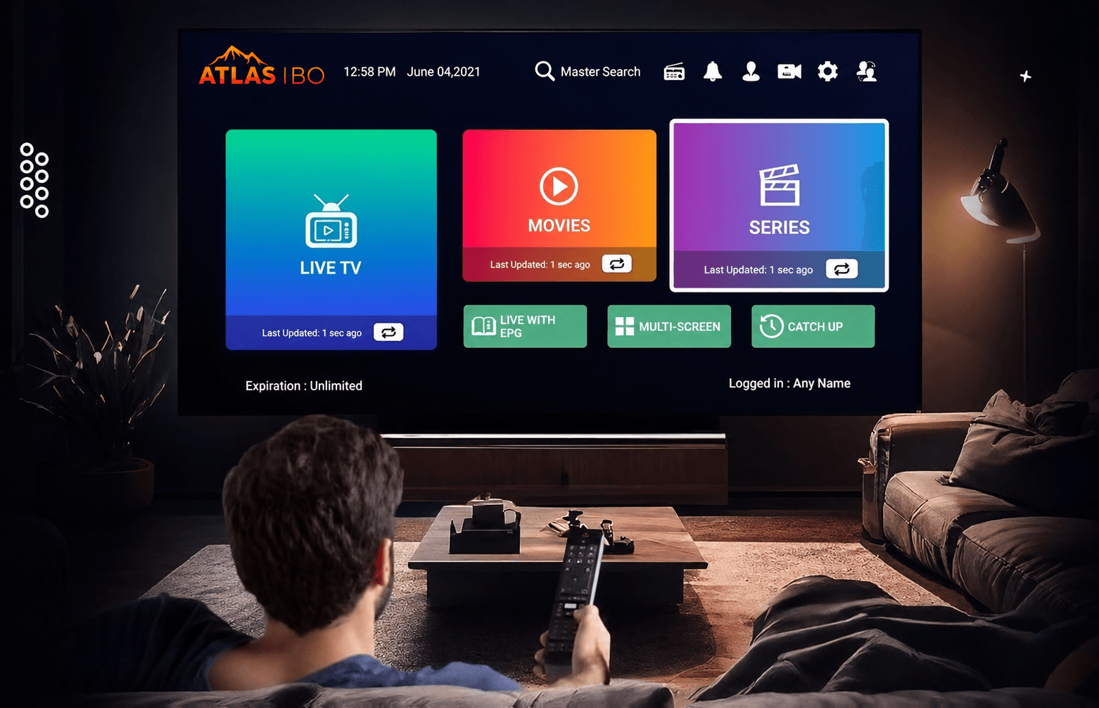 Interface IPTV Smarters Pro sur téléviseur et tablette